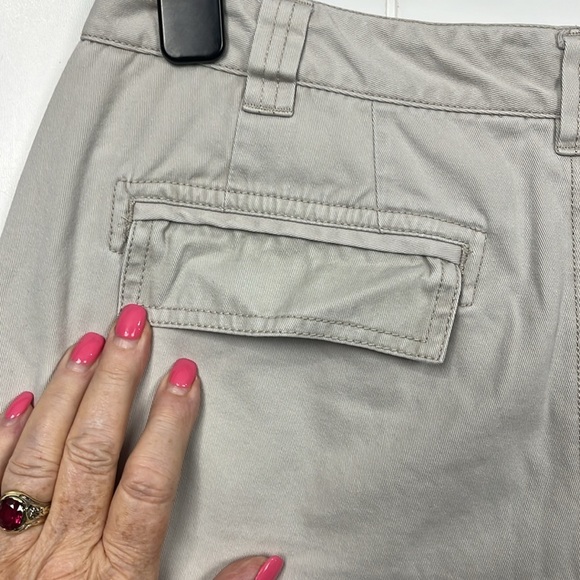 Caribbean Joe’s Womens Shorts 12P Chino Light Wash Flat Front Button/Zip Fly EUC - Picture 7 of 11